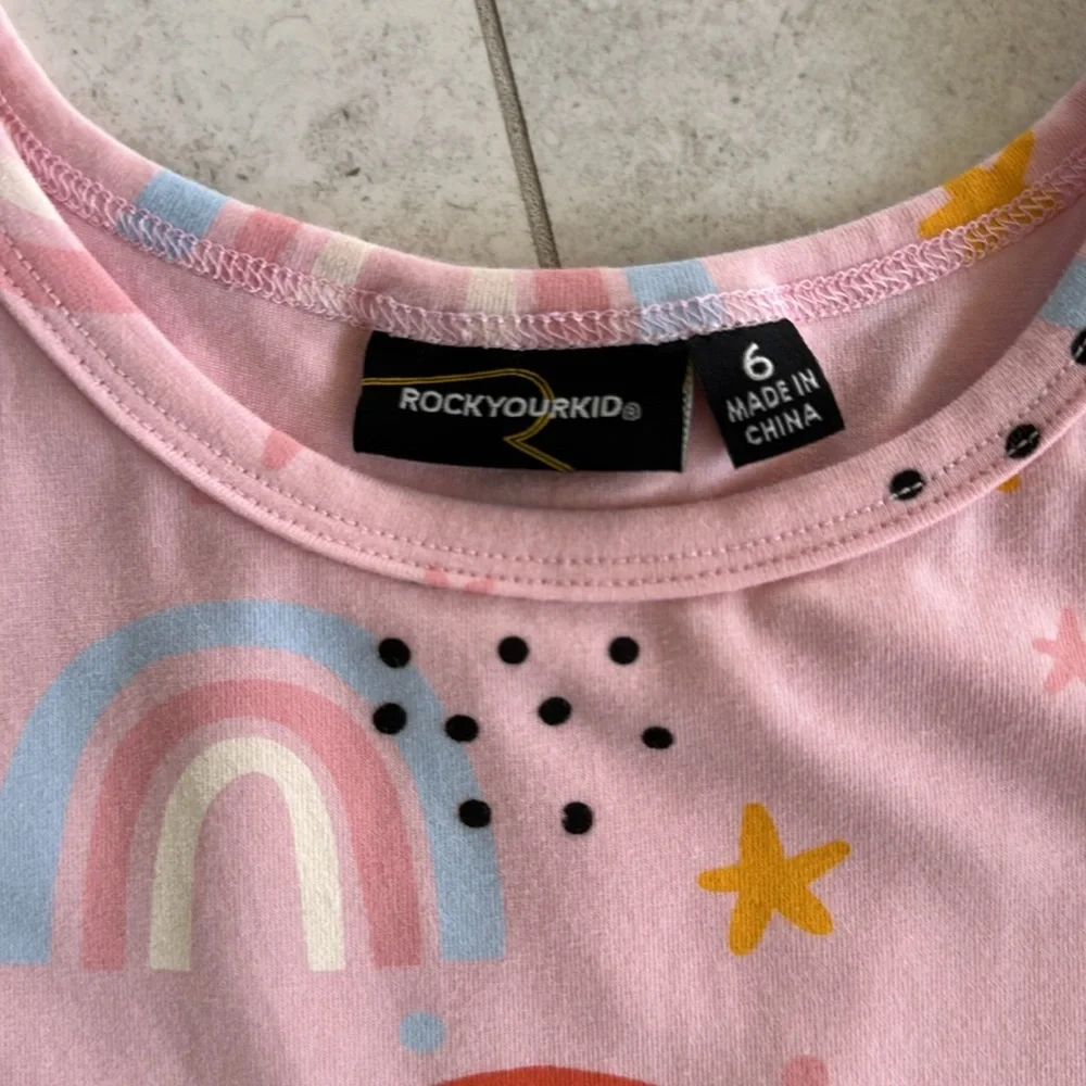 Rock Your Kid Sunshine & Rainbows Drop Waist Dress